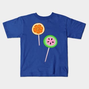 Orange and Watermelon Lollipop Kids T-Shirt